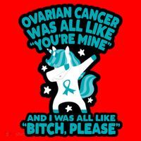 Unicorn Fighter Suvivor Fight Ovarian Cancer Awareness Santa Hat thumb 1