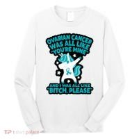 Unicorn Fighter Suvivor Fight Ovarian Cancer Awareness Long Sleeve Shirt thumb 0