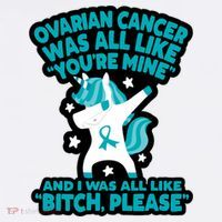 Unicorn Fighter Suvivor Fight Ovarian Cancer Awareness Women's Tank Top thumb 5