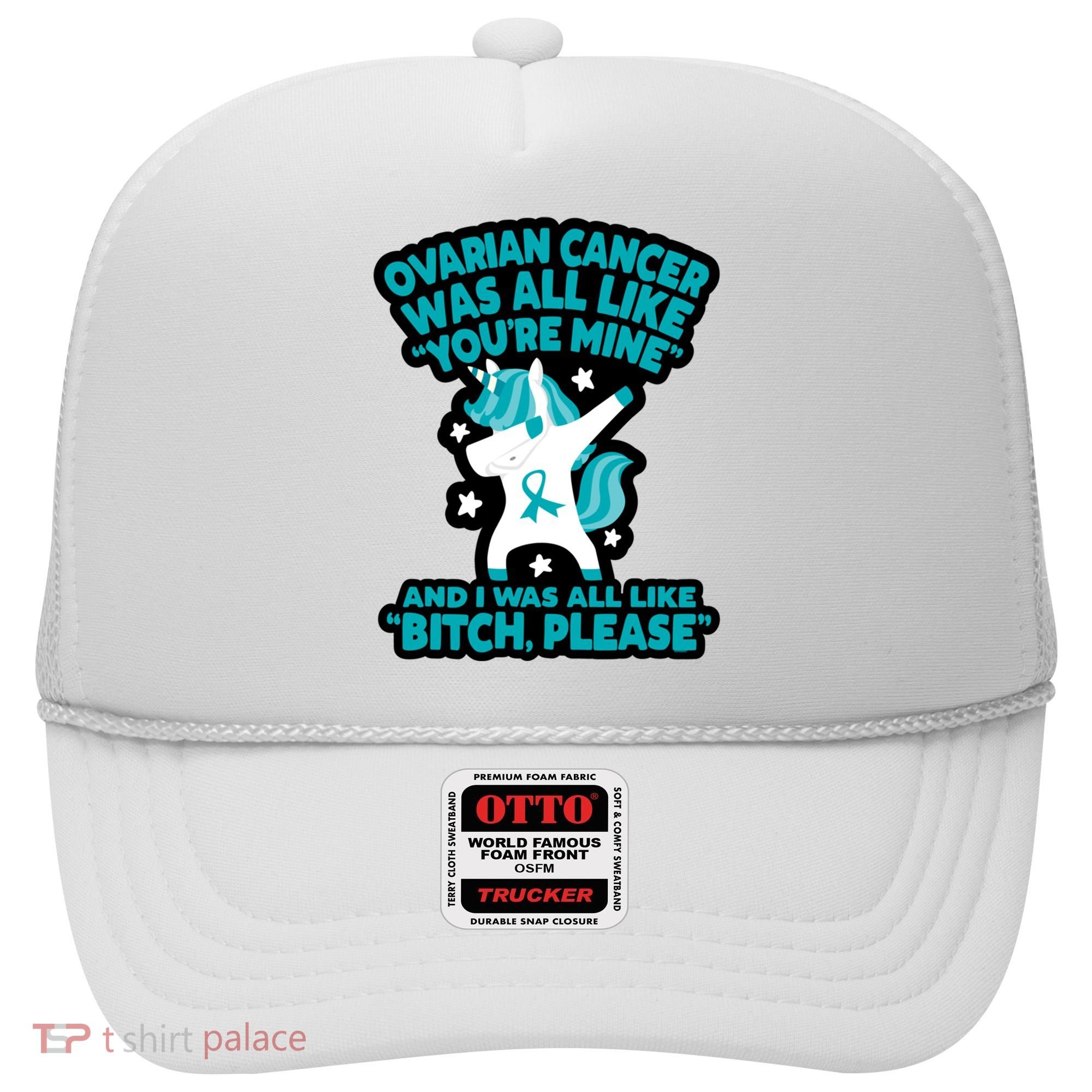 Unicorn Fighter Suvivor Fight Ovarian Cancer Awareness Hat