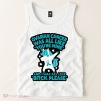 Unicorn Fighter Suvivor Fight Ovarian Cancer Awareness Tank Top thumb 2