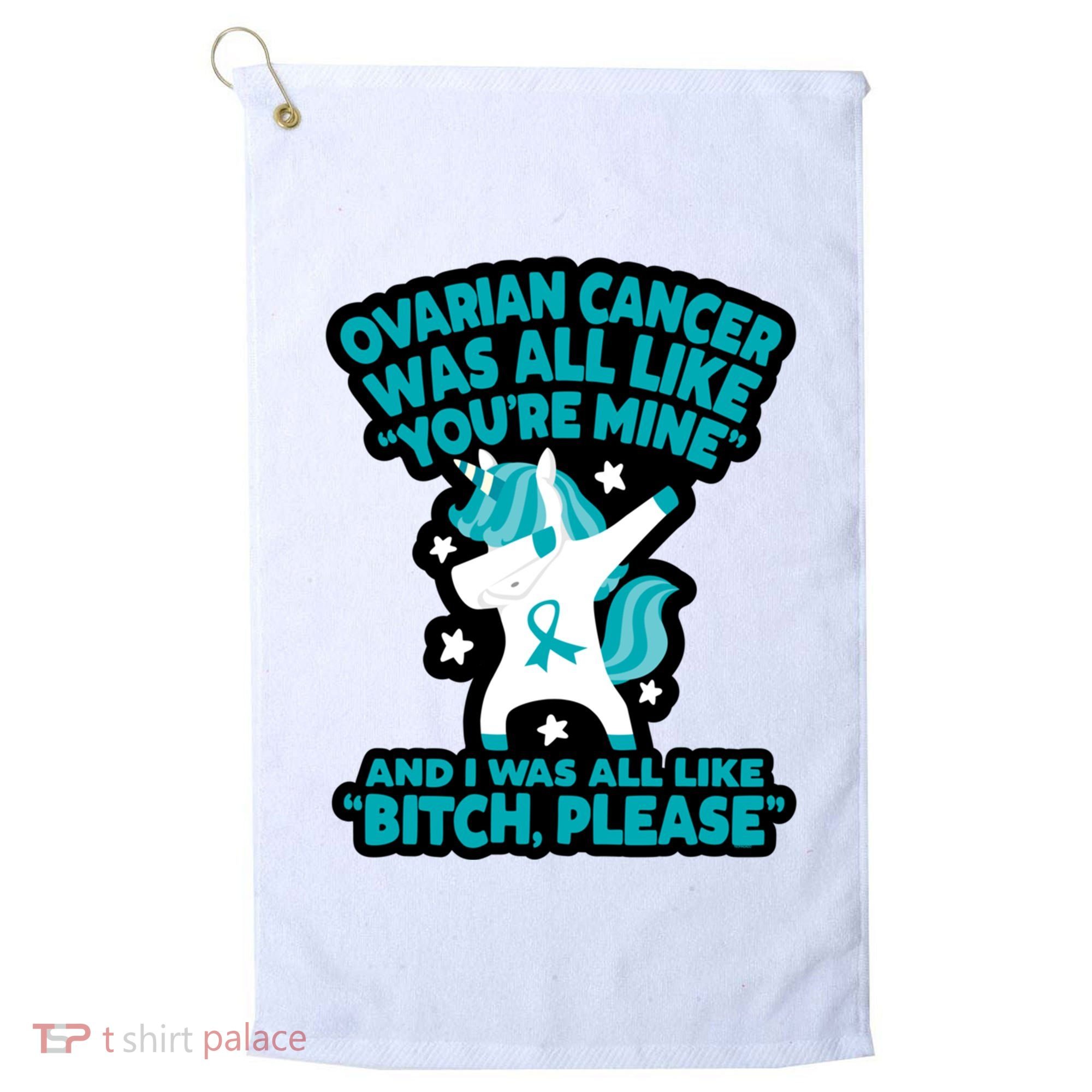Unicorn Fighter Suvivor Fight Ovarian Cancer Awareness Golf Towel
