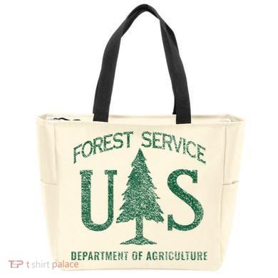 Us Forest Service (Distressed Green) Tote Bag