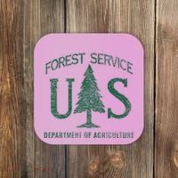 Us Forest Service (Distressed Green) Coaster thumb 0