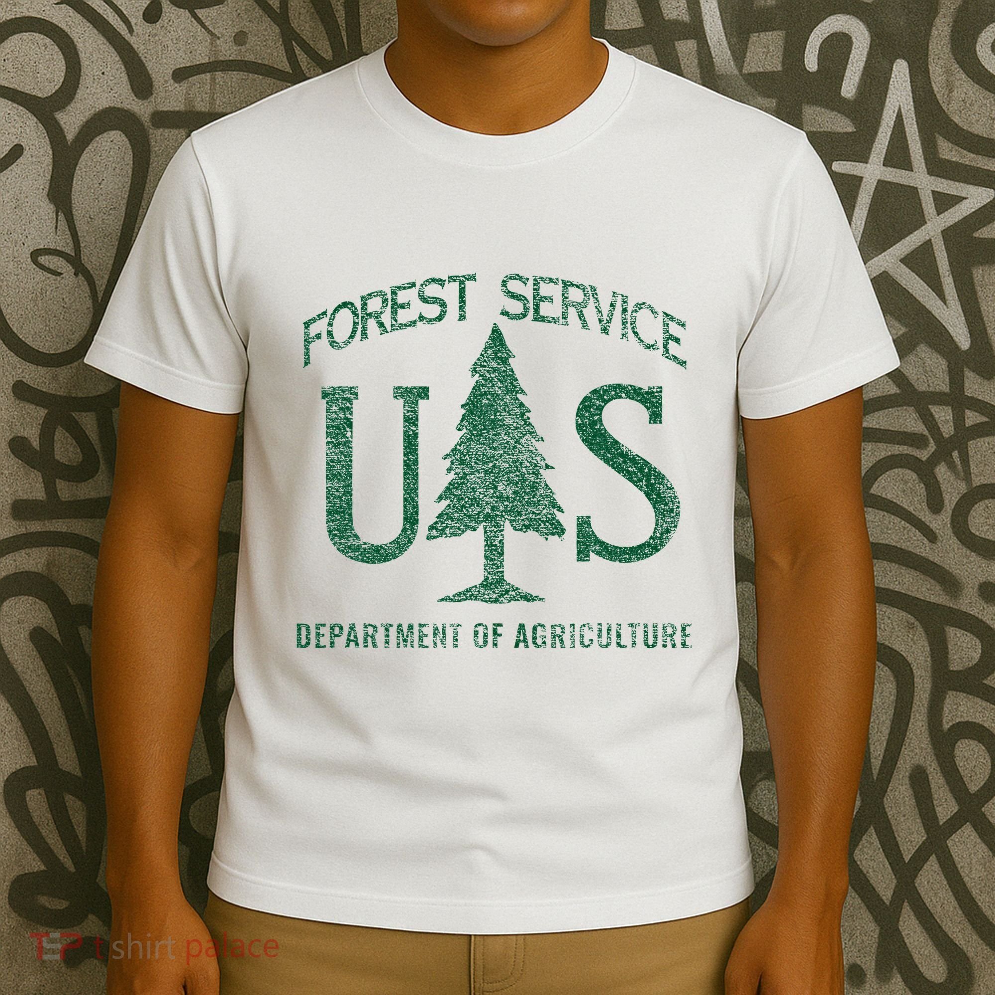 Us Forest Service (Distressed Green) T-Shirt