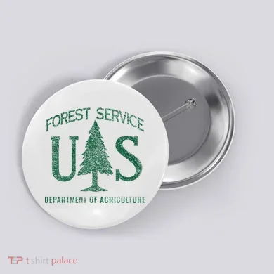 Us Forest Service (Distressed Green) Button