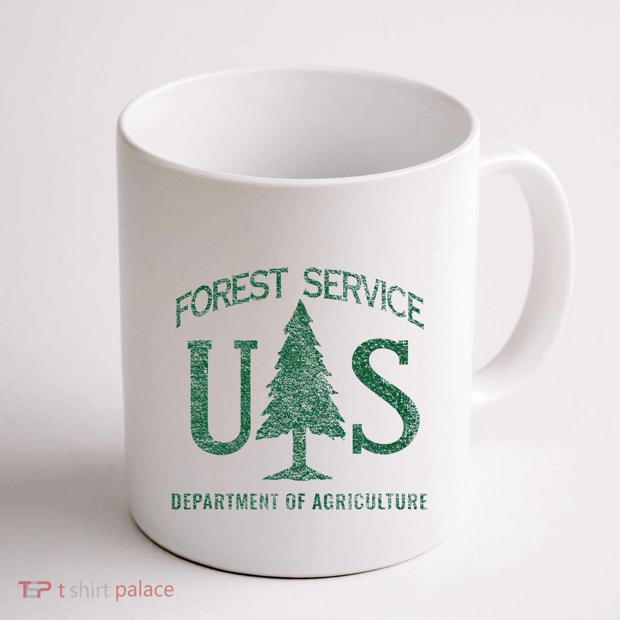 Us Forest Service (Distressed Green) Coffee Mug