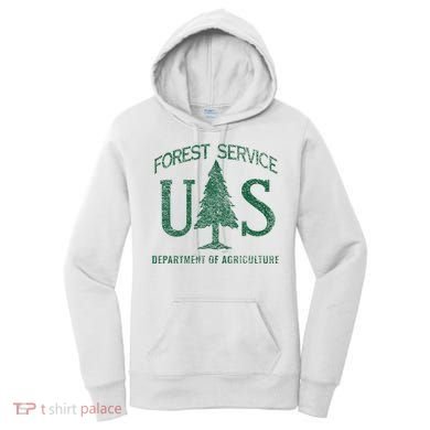 Us Forest Service (Distressed Green) Women's Hoodie