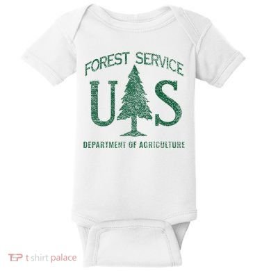 Us Forest Service (Distressed Green) Baby Bodysuit