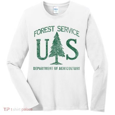 Us Forest Service (Distressed Green) Women's Long Sleeve Shirt