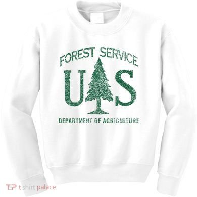 Us Forest Service (Distressed Green) Kids Sweatshirt