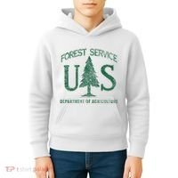 Us Forest Service (Distressed Green) Kids Hoodie thumb 4