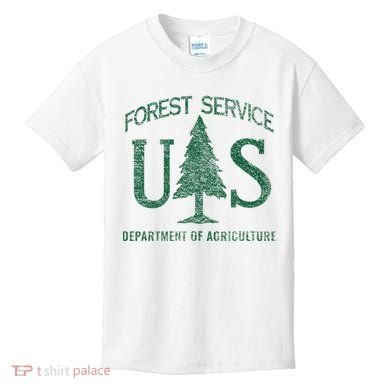 Us Forest Service (Distressed Green) Kids T-Shirt