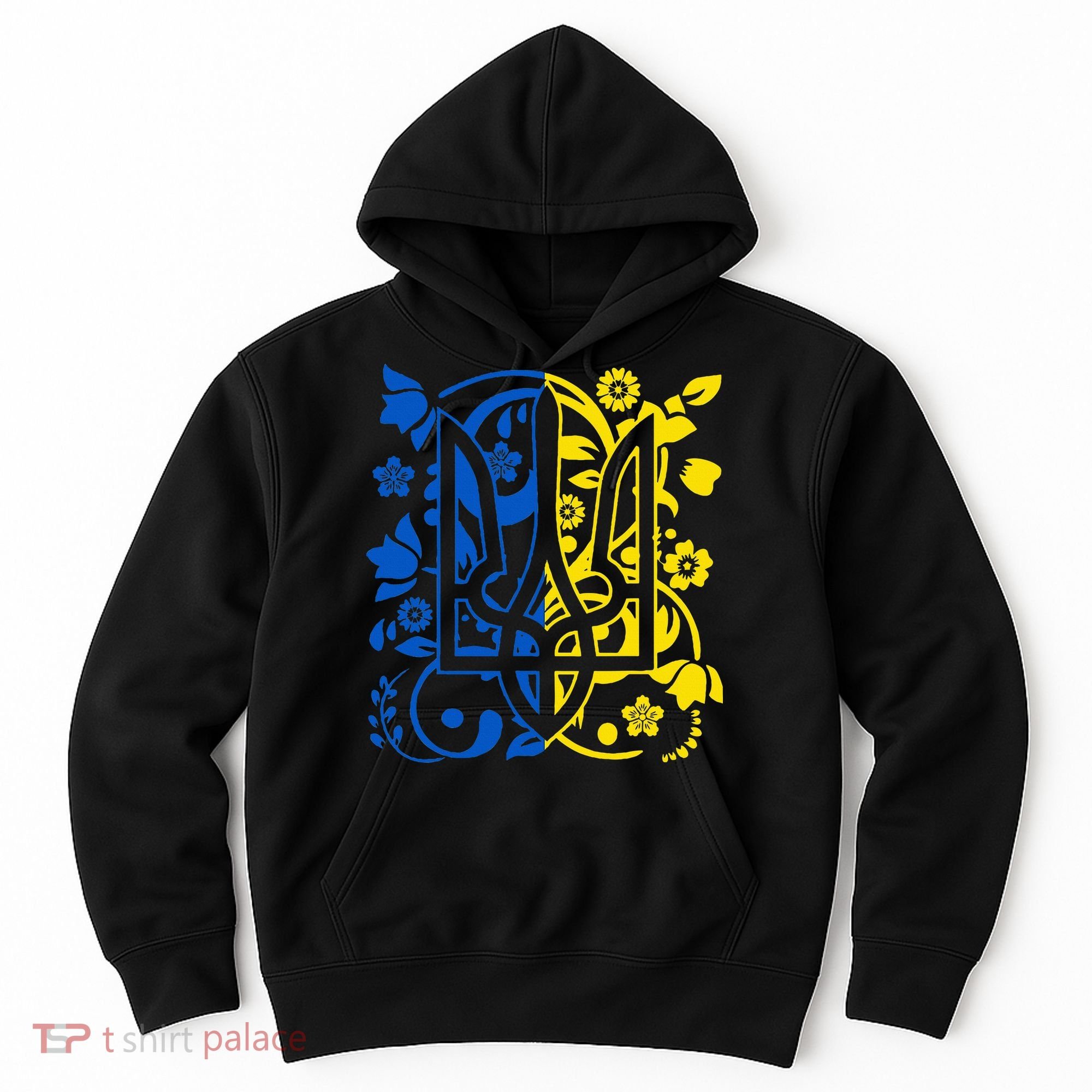 Ukraine Flag Symbol Flora Sunflower Ukrainian Pride Heart Hoodie