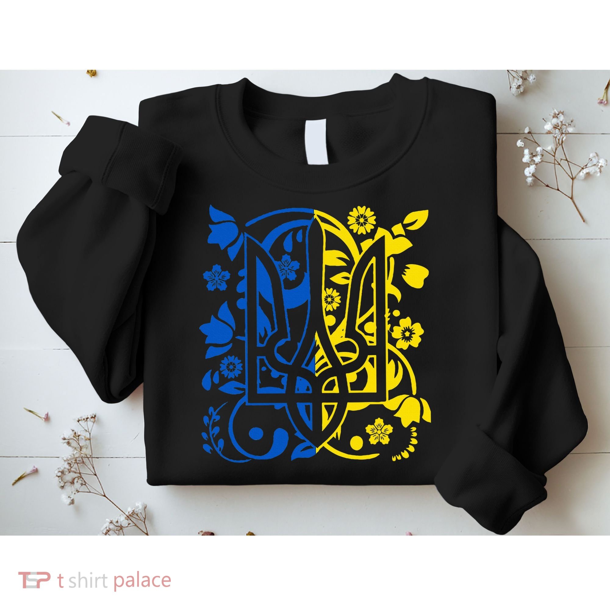 Ukraine Flag Symbol Flora Sunflower Ukrainian Pride Heart Sweatshirt