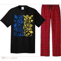 Ukraine Flag Symbol Flora Sunflower Ukrainian Pride Heart Pajama Set thumb 0