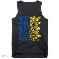 Ukraine Flag Symbol Flora Sunflower Ukrainian Pride Heart Tank Top thumb 0