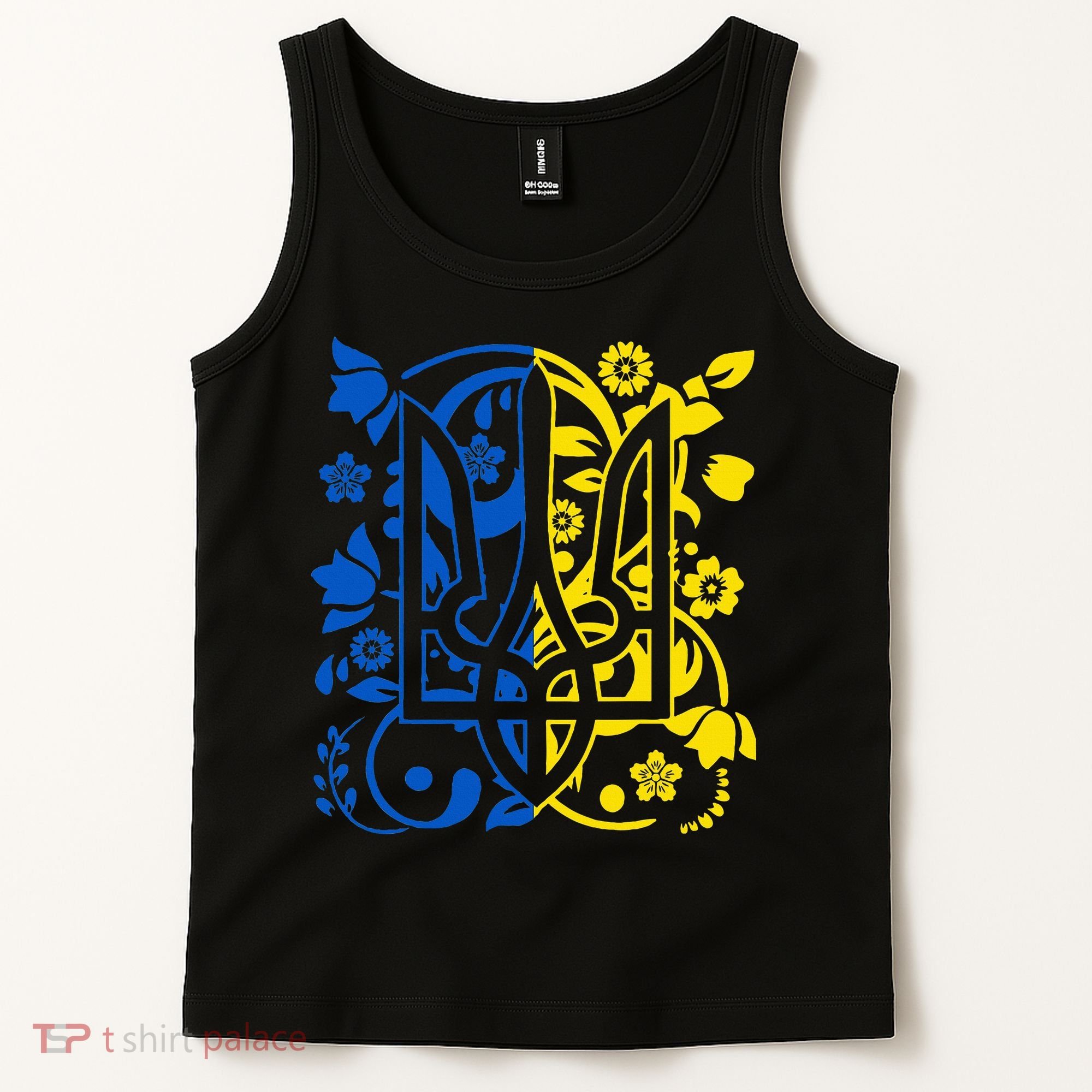 Ukraine Flag Symbol Flora Sunflower Ukrainian Pride Heart Tank Top
