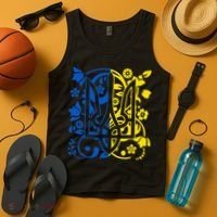 Ukraine Flag Symbol Flora Sunflower Ukrainian Pride Heart Tank Top thumb 4