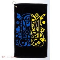 Ukraine Flag Symbol Flora Sunflower Ukrainian Pride Heart Golf Towel thumb 0