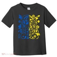Ukraine Flag Symbol Flora Sunflower Ukrainian Pride Heart Toddler T-Shirt thumb 0