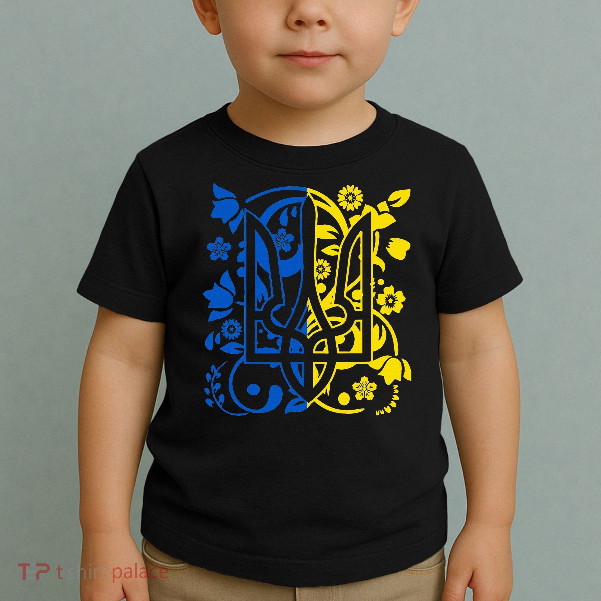 Ukraine Flag Symbol Flora Sunflower Ukrainian Pride Heart Toddler T-Shirt