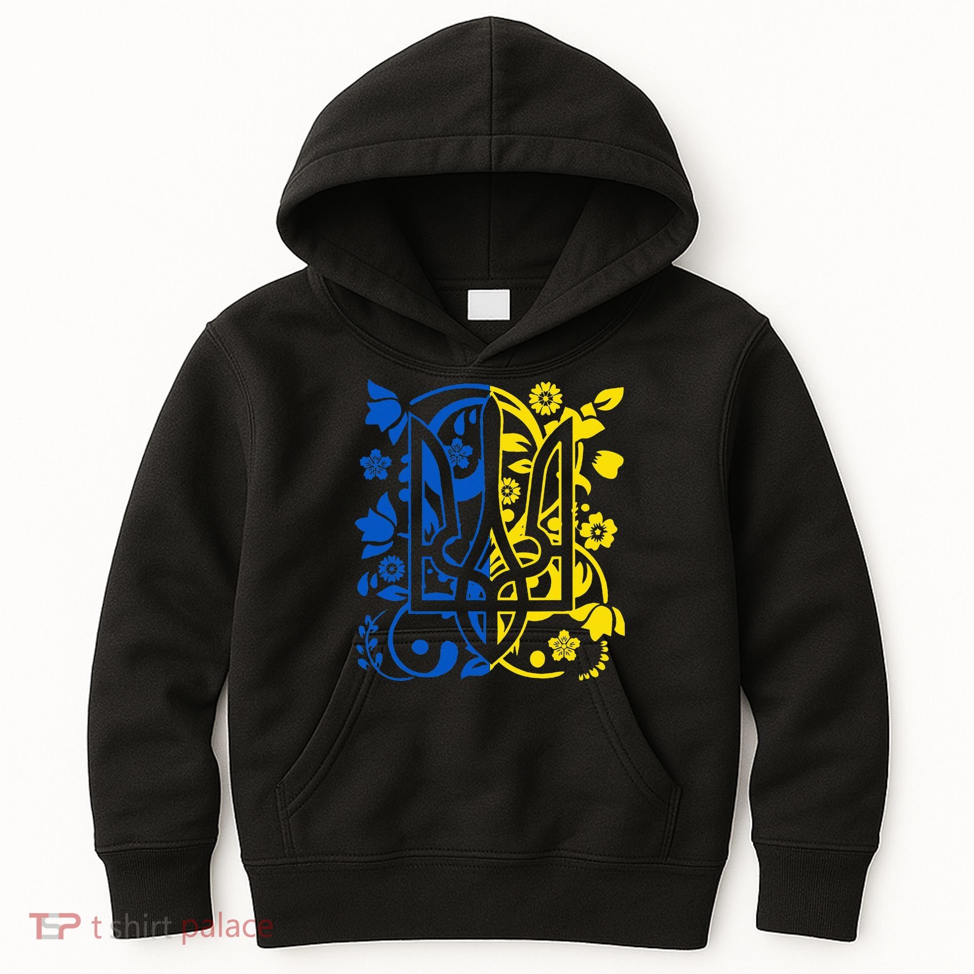 Ukraine Flag Symbol Flora Sunflower Ukrainian Pride Heart Kids Hoodie