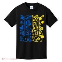 Ukraine Flag Symbol Flora Sunflower Ukrainian Pride Heart Kids T-Shirt thumb 0