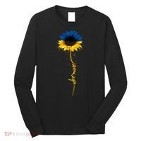Ukrainian Flag Sunflower I Stand With Ukraine Peace Long Sleeve Shirt thumb 0