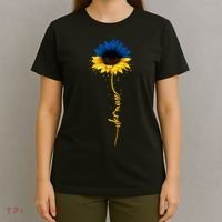 Ukrainian Flag Sunflower I Stand With Ukraine Peace T-Shirt thumb 4