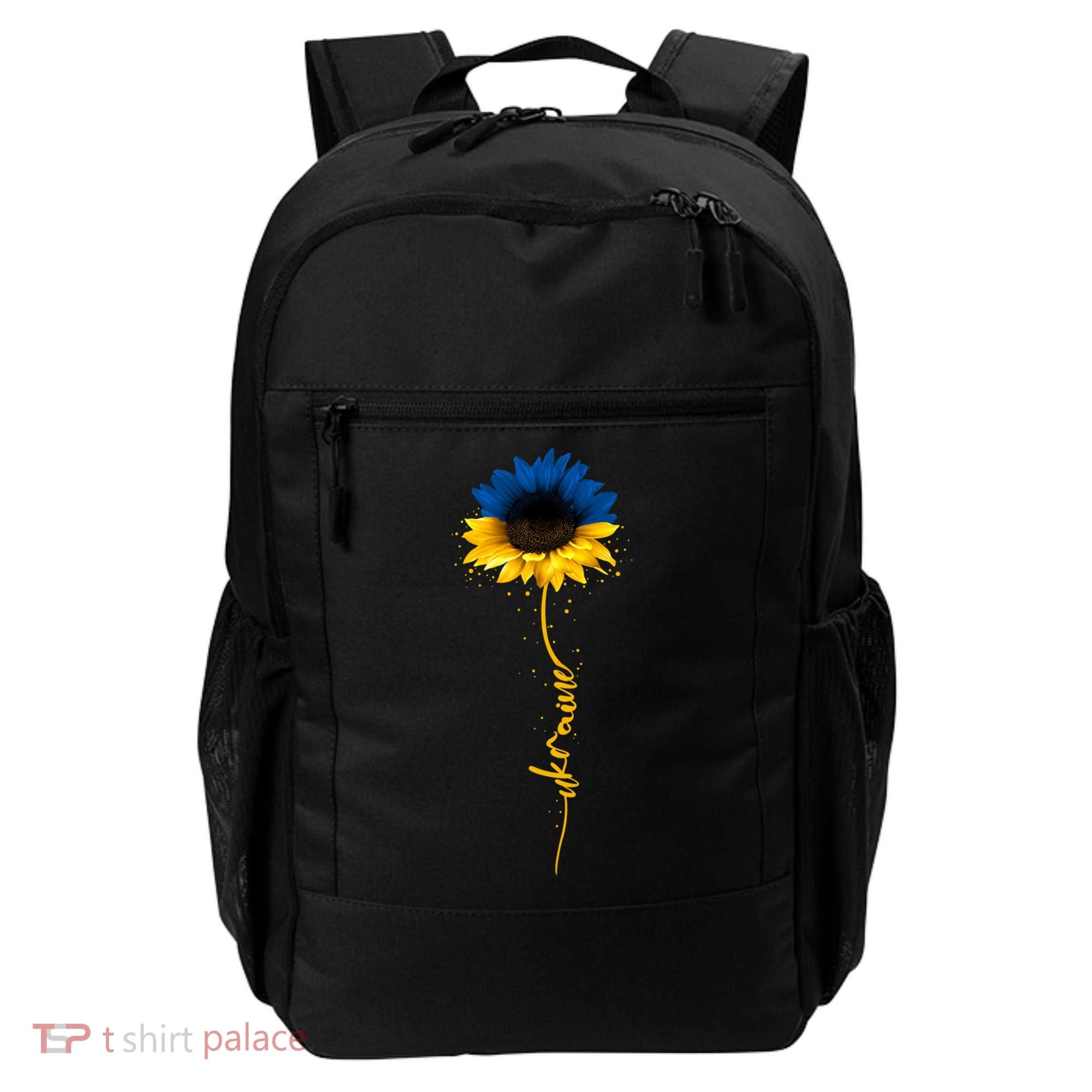 Ukrainian Flag Sunflower I Stand With Ukraine Peace Backpack