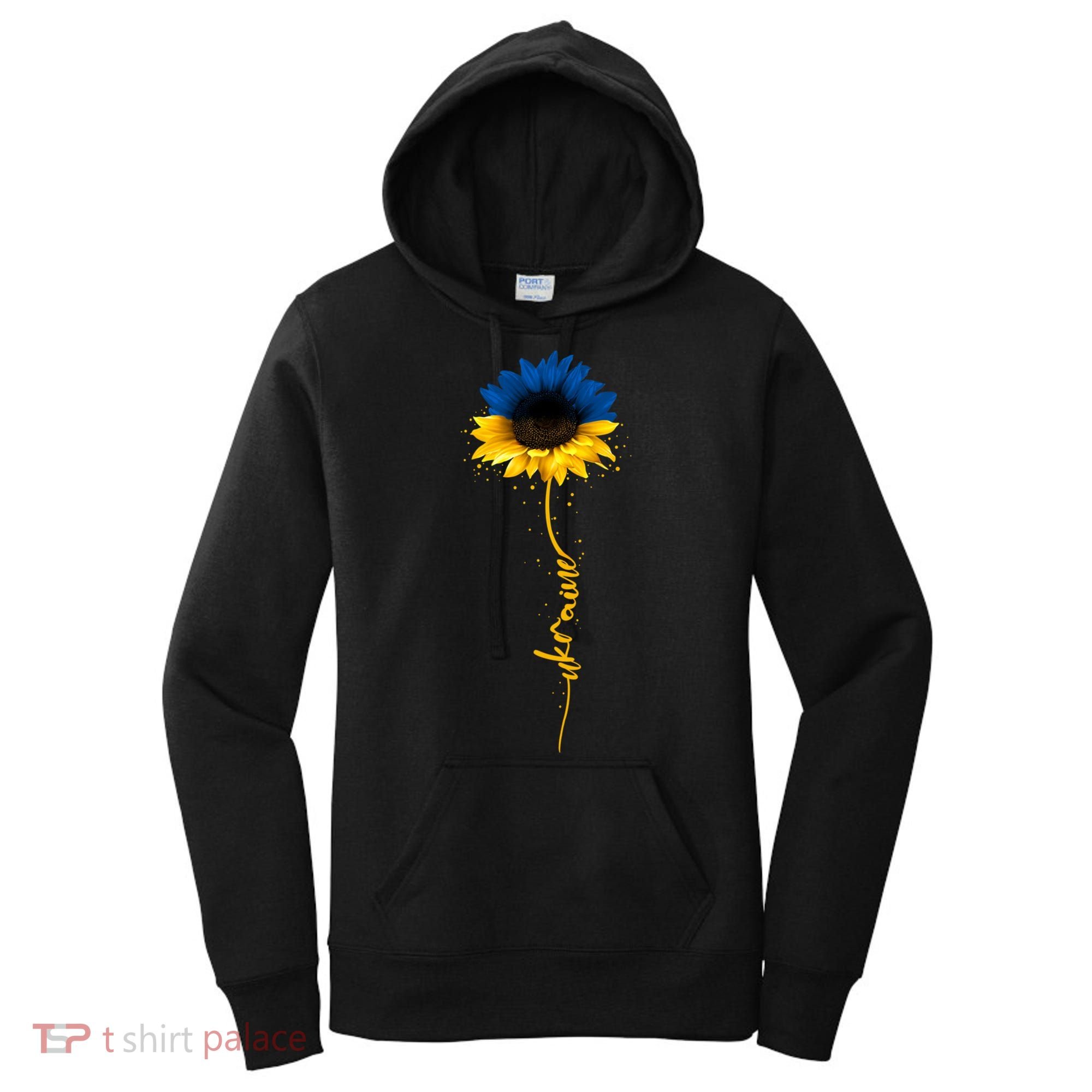 Ukrainian Flag Sunflower I Stand With Ukraine Peace Women's Hoodie