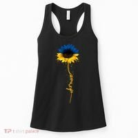 Ukrainian Flag Sunflower I Stand With Ukraine Peace Women's Tank Top thumb 0