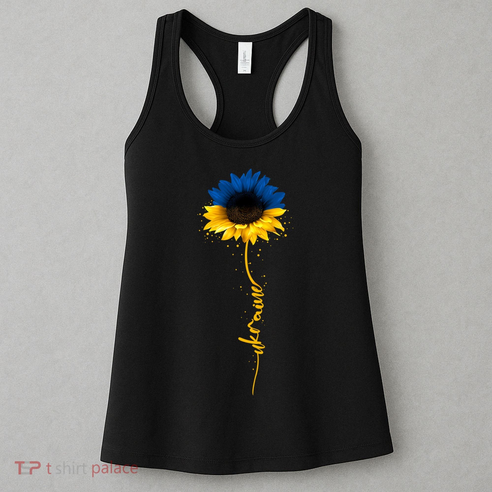 Ukrainian Flag Sunflower I Stand With Ukraine Peace Women's Tank Top