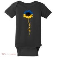 Ukrainian Flag Sunflower I Stand With Ukraine Peace Baby Bodysuit thumb 0