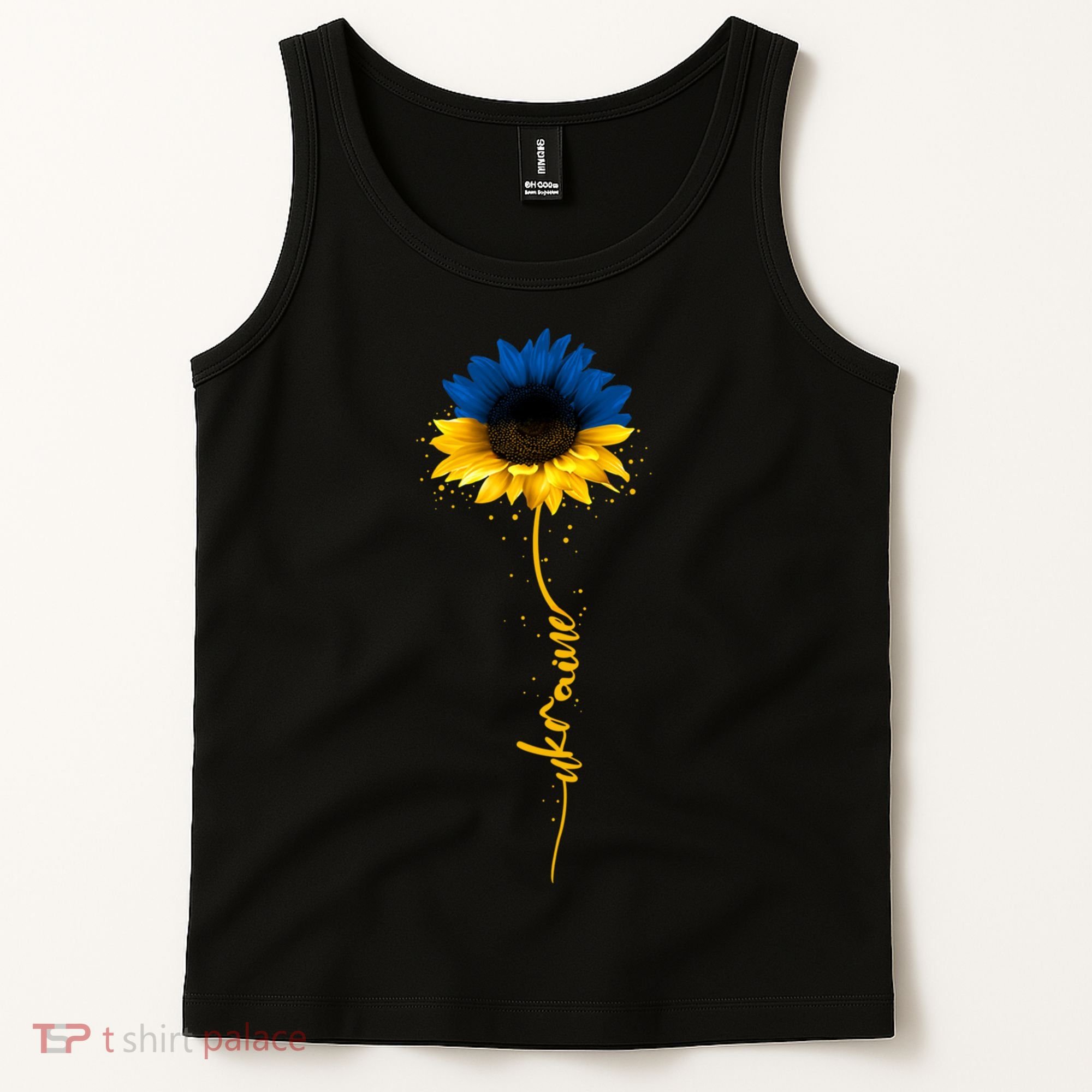 Ukrainian Flag Sunflower I Stand With Ukraine Peace Tank Top