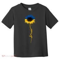 Ukrainian Flag Sunflower I Stand With Ukraine Peace Toddler T-Shirt thumb 0