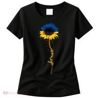 Ukrainian Flag Sunflower I Stand With Ukraine Peace Women's T-Shirt thumb 0