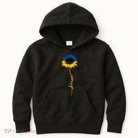 Ukrainian Flag Sunflower I Stand With Ukraine Peace Kids Hoodie thumb 0