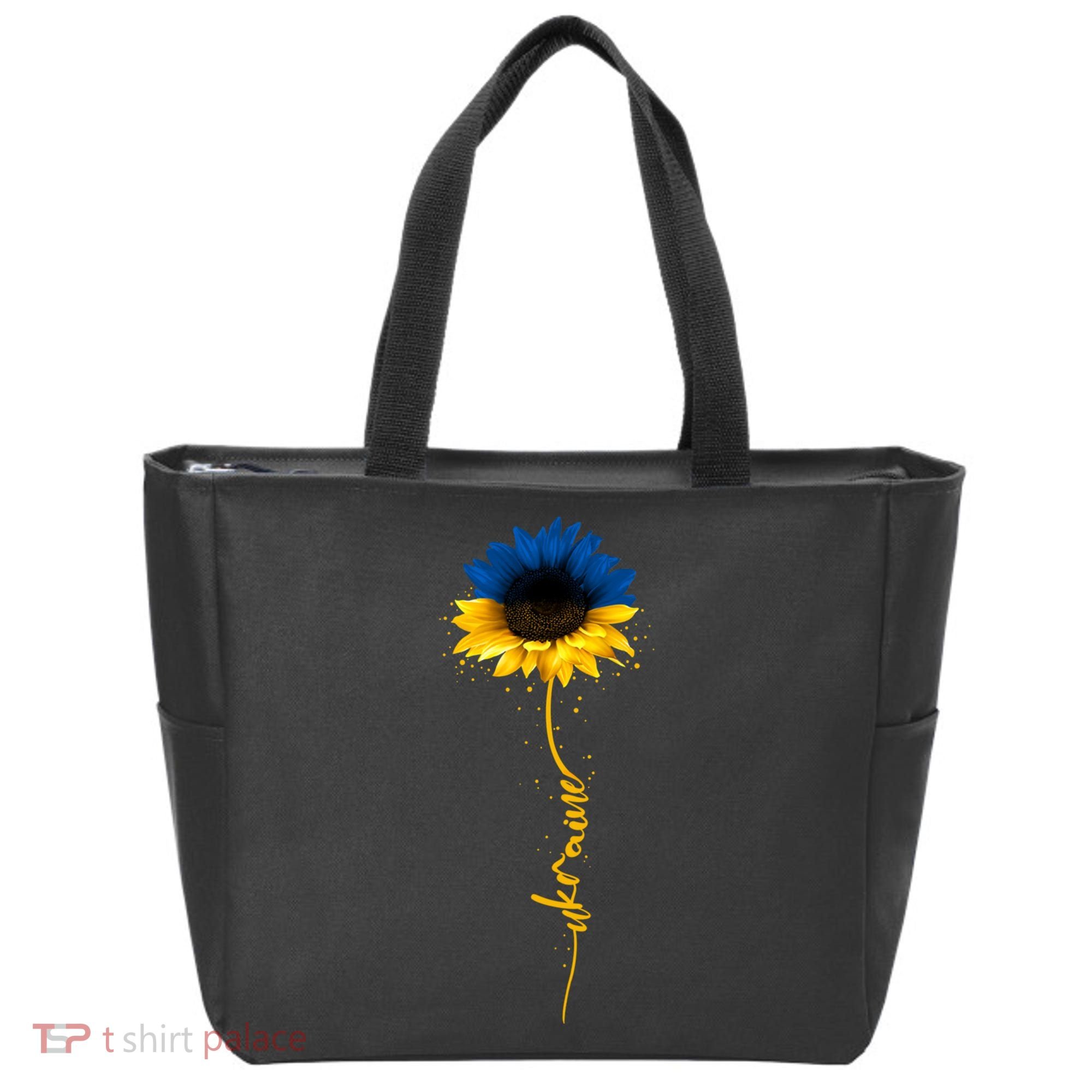 Ukrainian Flag Sunflower I Stand With Ukraine Peace Tote Bag