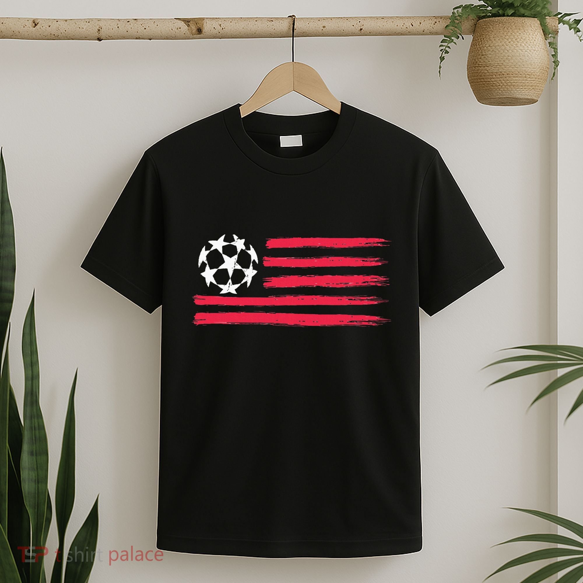Usa Flag Soccer Ball Cool Futbol Equipment T-Shirt