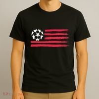 Usa Flag Soccer Ball Cool Futbol Equipment T-Shirt thumb 3