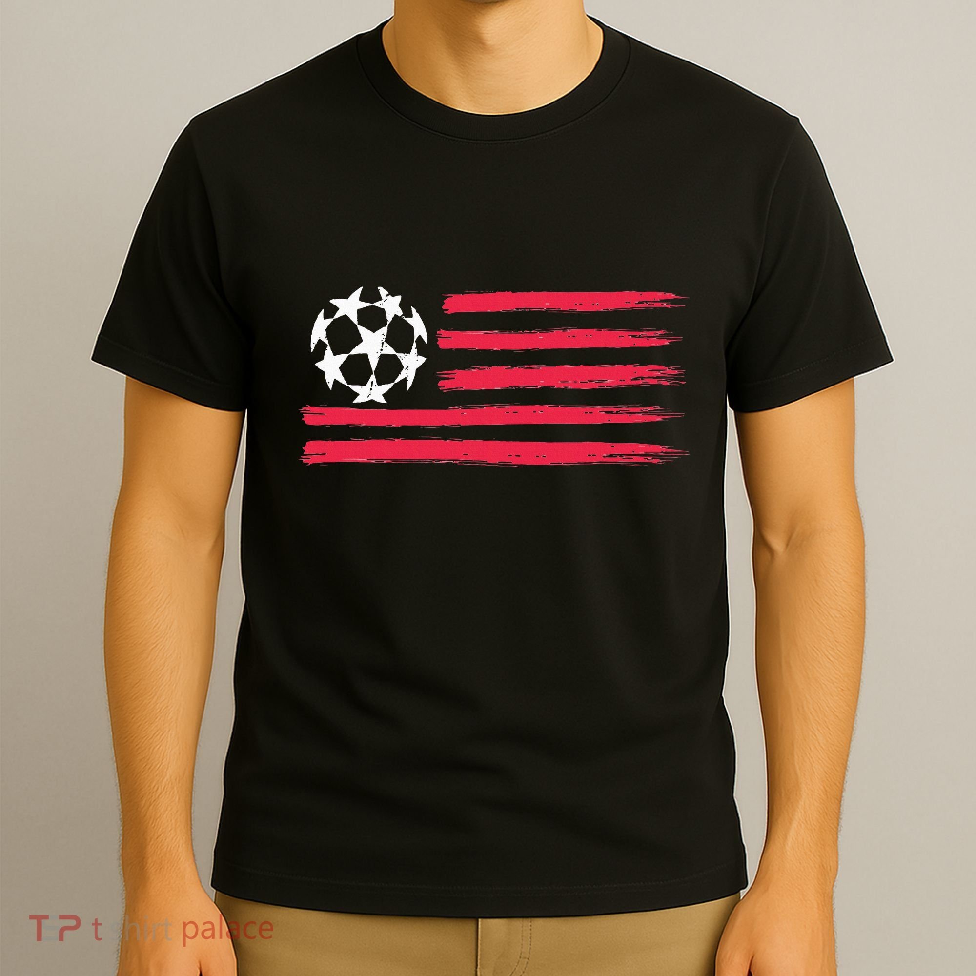 Usa Flag Soccer Ball Cool Futbol Equipment T-Shirt