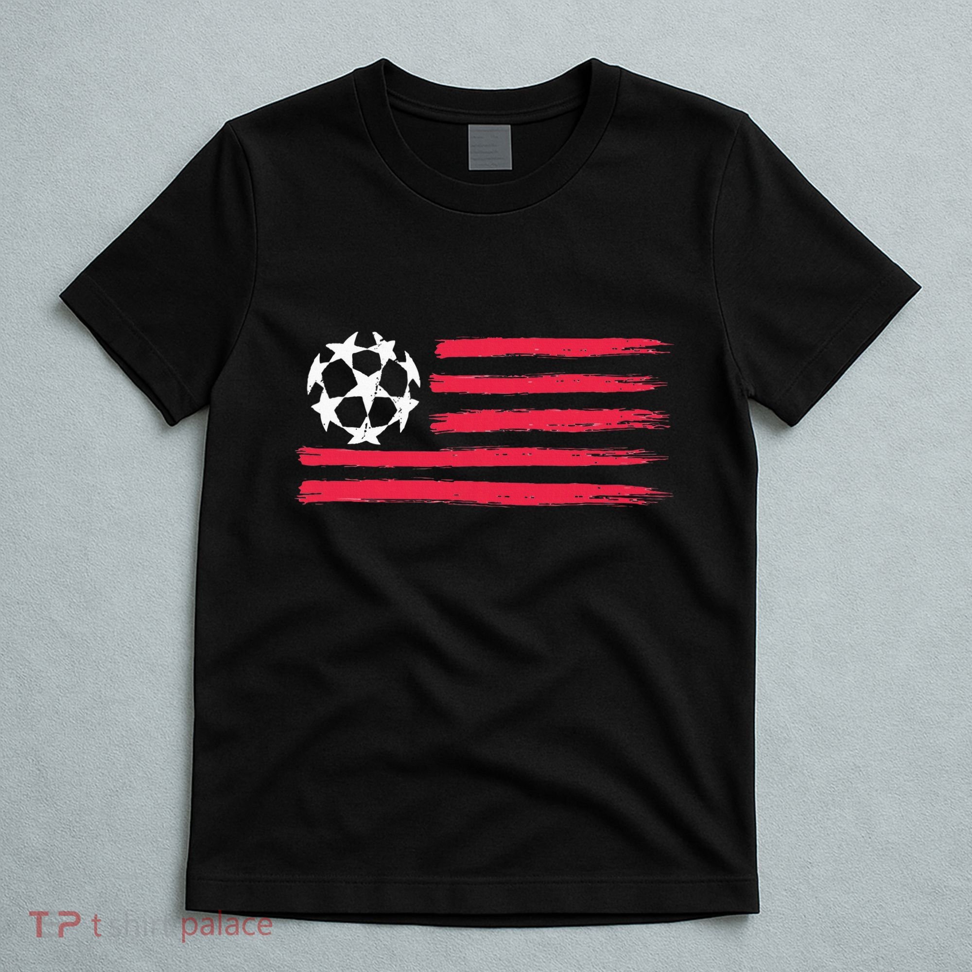 Usa Flag Soccer Ball Cool Futbol Equipment T-Shirt