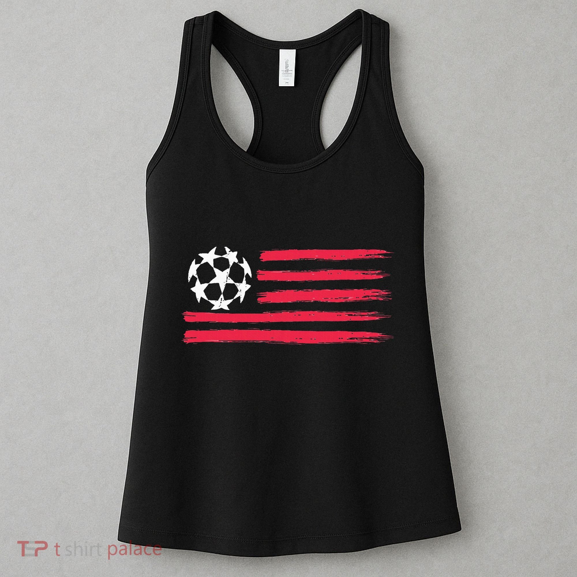 Usa Flag Soccer Ball Cool Futbol Equipment Women's Tank Top