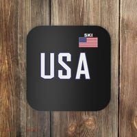 Usa Flag Skiing Team Cool Ski Equipment For Skier Men Women Coaster thumb 0