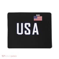 Usa Flag Skiing Team Cool Ski Equipment For Skier Men Women Mousepad thumb 0