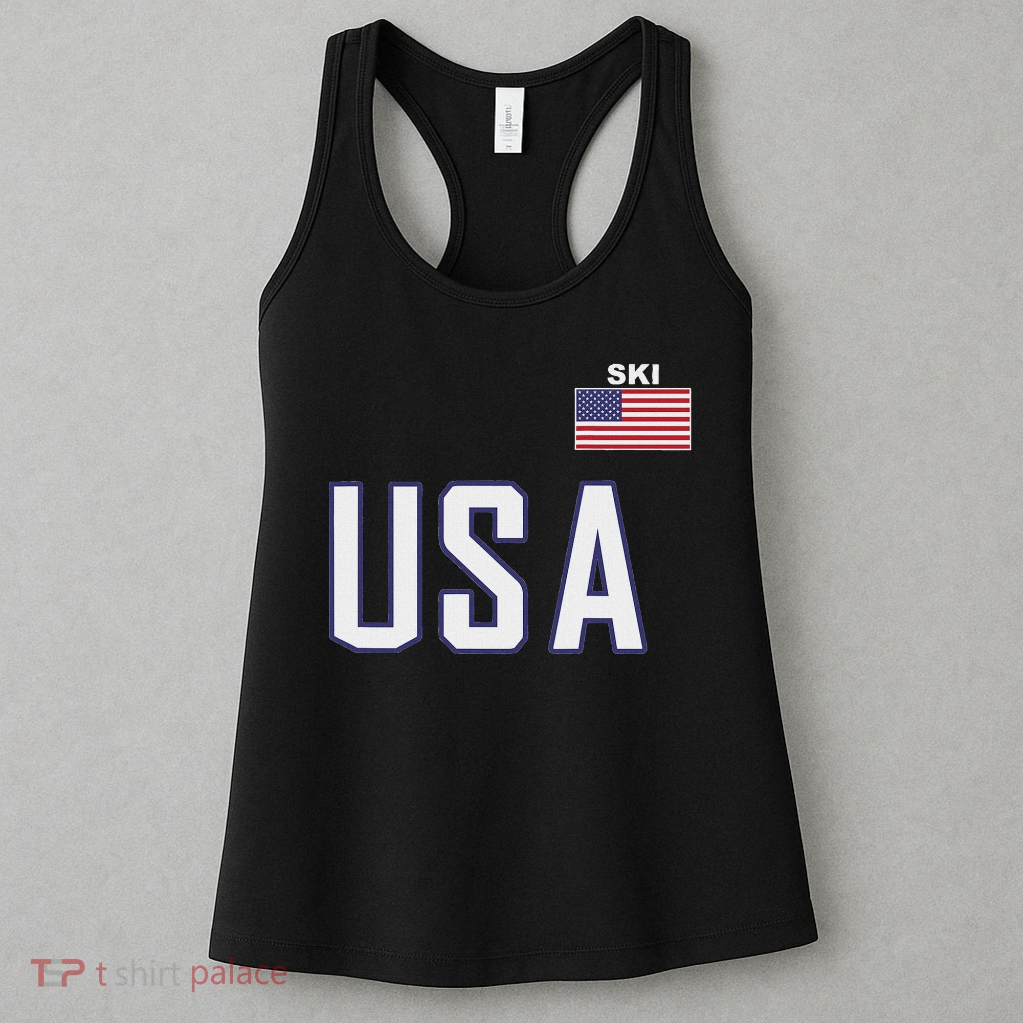 Usa Flag Skiing Team Cool Ski Equipment For Skier Men Women Women's Tank Top
