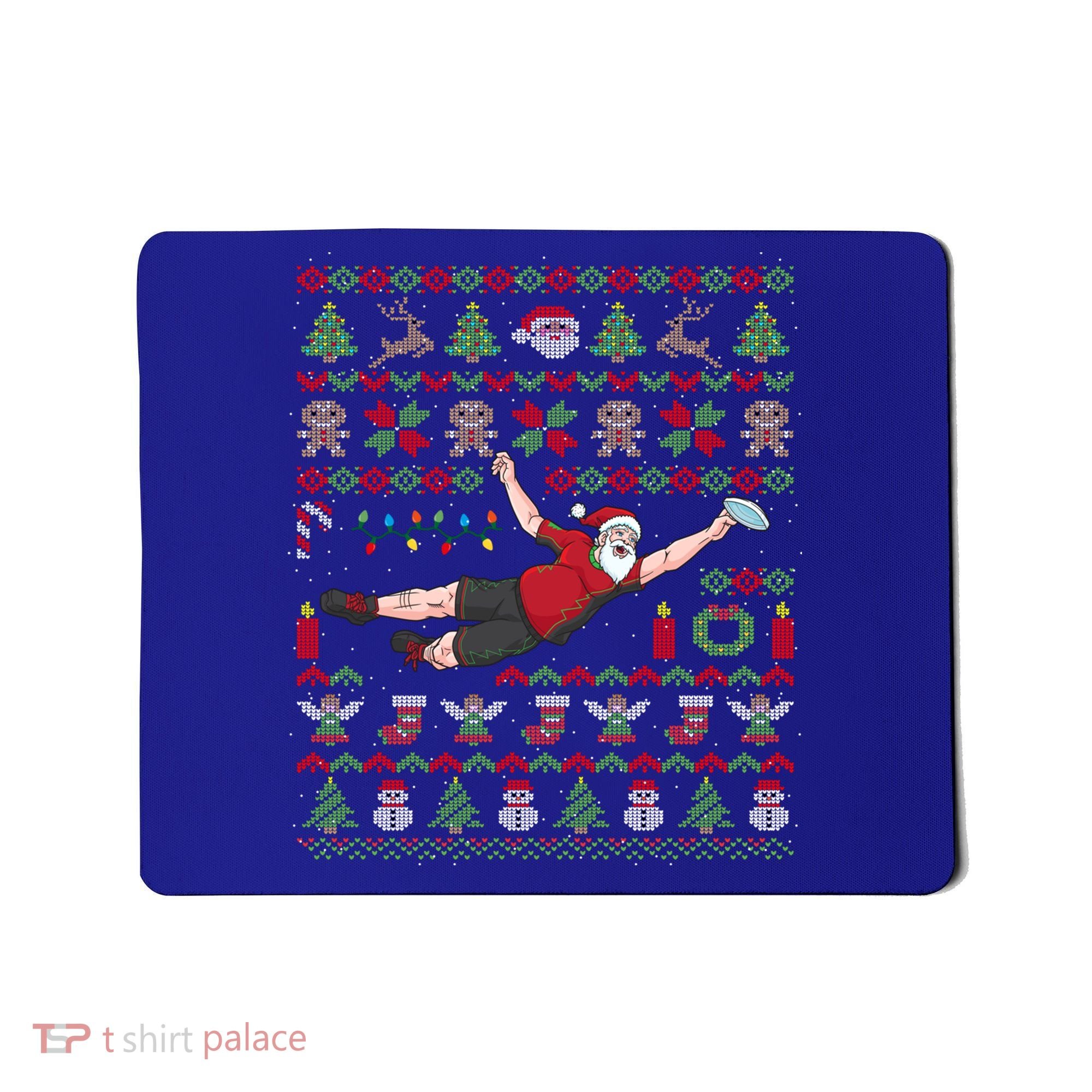 Ultimate Frisbee Santa Claus Sport Ugly Christmas Cute Gift Mousepad