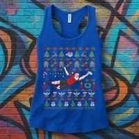 Ultimate Frisbee Santa Claus Sport Ugly Christmas Cute Gift Women's Tank Top thumb 3